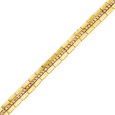 Lot 1040 - Gold and Diamond Bracelet with Gold Bracelet Jacket