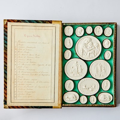 Lot 644 - Set of Seven Grand Tour Plaster Intaglios by Paoletti and Liberotti