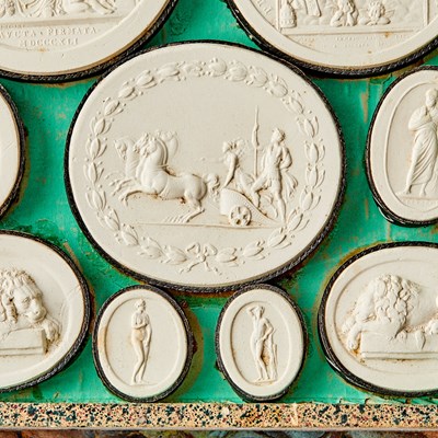 Lot 644 - Set of Seven Grand Tour Plaster Intaglios by Paoletti and Liberotti