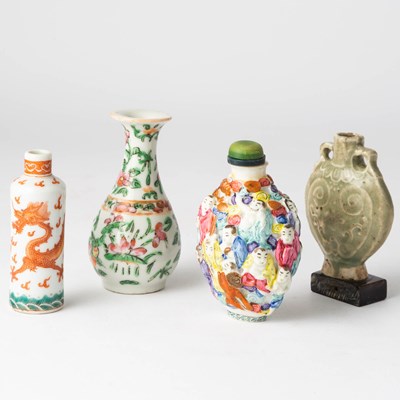 Lot 407 - A Group of Four Chinese Snuff Bottles