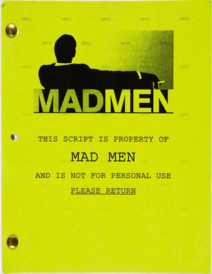 Lot 551 - A run of production scripts for Season 3 of Mad Men