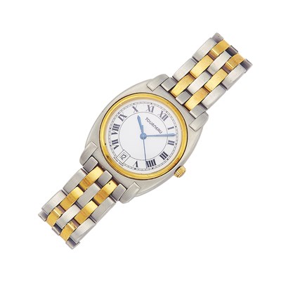 Lot 1170 - Tourneau Two-Color Stainless Steel Wristwatch