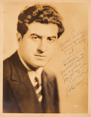 Lot 627 - An inscribed photograph by bandleader Leo Reisman
