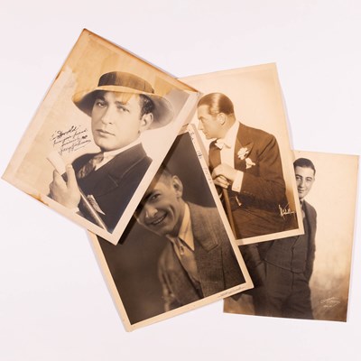 Lot 96 - A group of seven early large format photographs inscribed to Harold Arlen