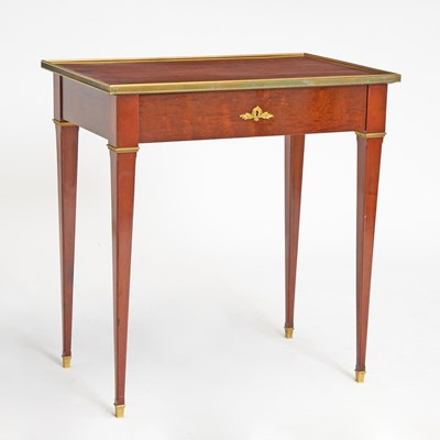 Lot 297 - Louis XVI Style Gilt-Metal Mounted Mahogany Side Table