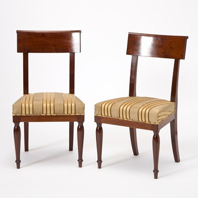 Lot 59 - Set of Twelve Restauration Mahogany Dining Side Chairs