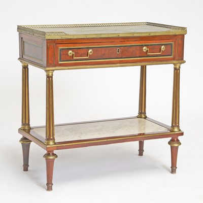 Lot 309 - Louis XVI Style Gilt-Metal Mounted Mahogany Side Table