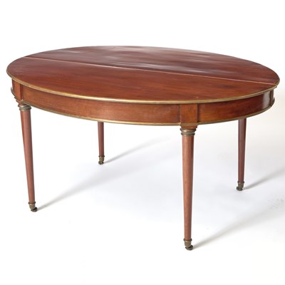 Lot 175 - Louis XVI Style Brass-Mounted Mahogany Extension Dining Table