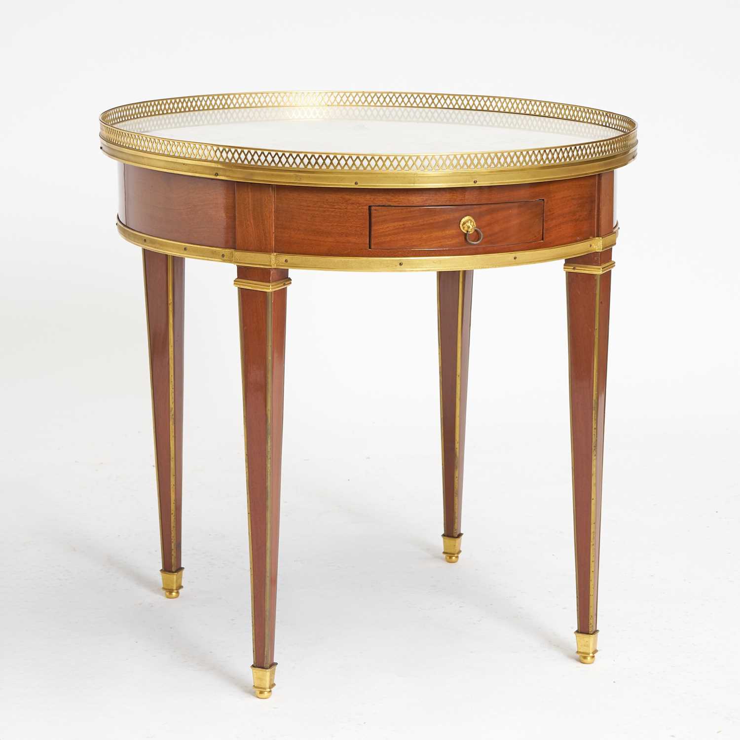 Lot 310 - Louis XVI Gilt-Metal Mounted Mahogany Bouillotte Table