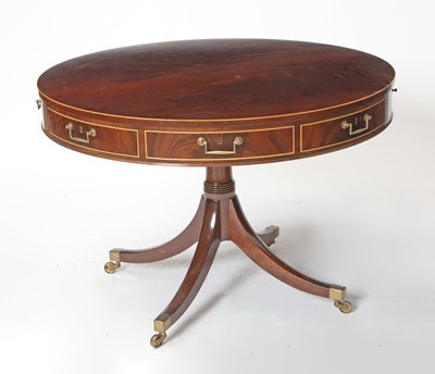 Lot 292 - George III Style Mahogany Library Drum Table