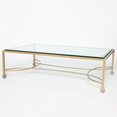 Lot 332 - Metal and Glass Top Low Table