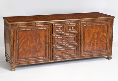 Lot 359 - Faux Bamboo Mahogany Cabinet