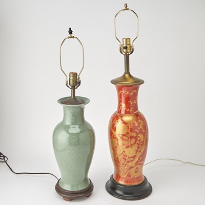 Lot 121 - Two Chinese Porcelain Vases Mounted as Table Lamps