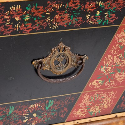 Lot 369 - Edwardian-Style Bamboo and Japanese Lacquer Armoire