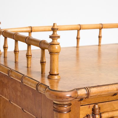 Lot 372 - Victorian Faux Bamboo Side-Lock Chest of Drawers