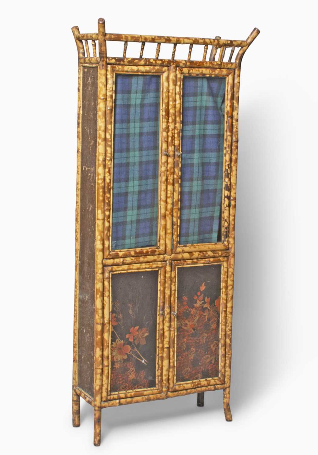 Lot 359 - Victorian Bamboo and Lacquer Cabinet