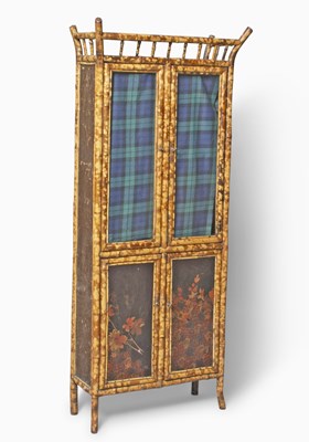 Lot 359 - Victorian Bamboo and Lacquer Cabinet