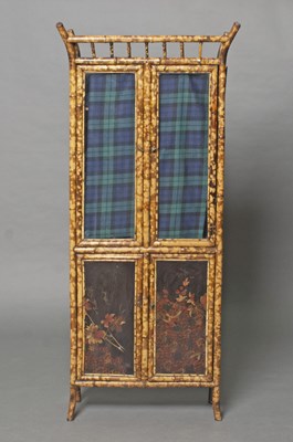 Lot 359 - Victorian Bamboo and Lacquer Cabinet