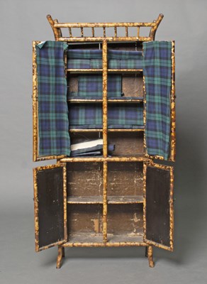 Lot 359 - Victorian Bamboo and Lacquer Cabinet