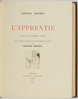 Lot 200 - An illustrated copy of the critic Geffroy's novel, L'Apprenti, with added drawings