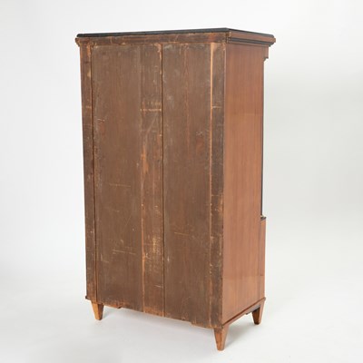 Lot 287 - Pair of Biedermeier Fruitwood and Part Ebonized Cabinets