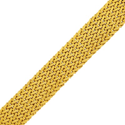 Lot 10 - Cartier London Braided Gold Slide Bracelet