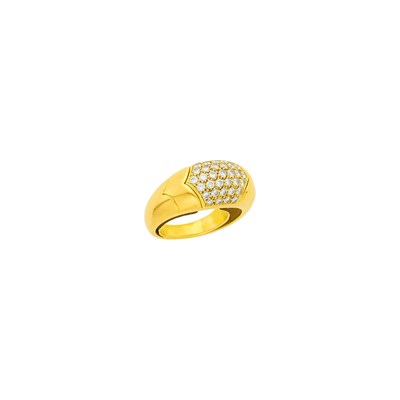 Lot 19 - Bulgari Gold and Diamond Bombé Ring, France