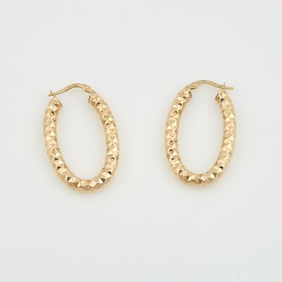Lot 65 - Two Gold Earrings, 14K 1 dwt., damaged