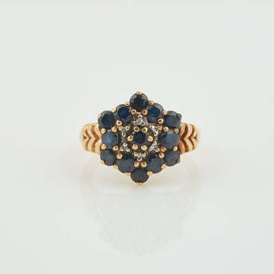 Lot 69 - Diamond and Stone Ring, 10K 2 dwt. all
