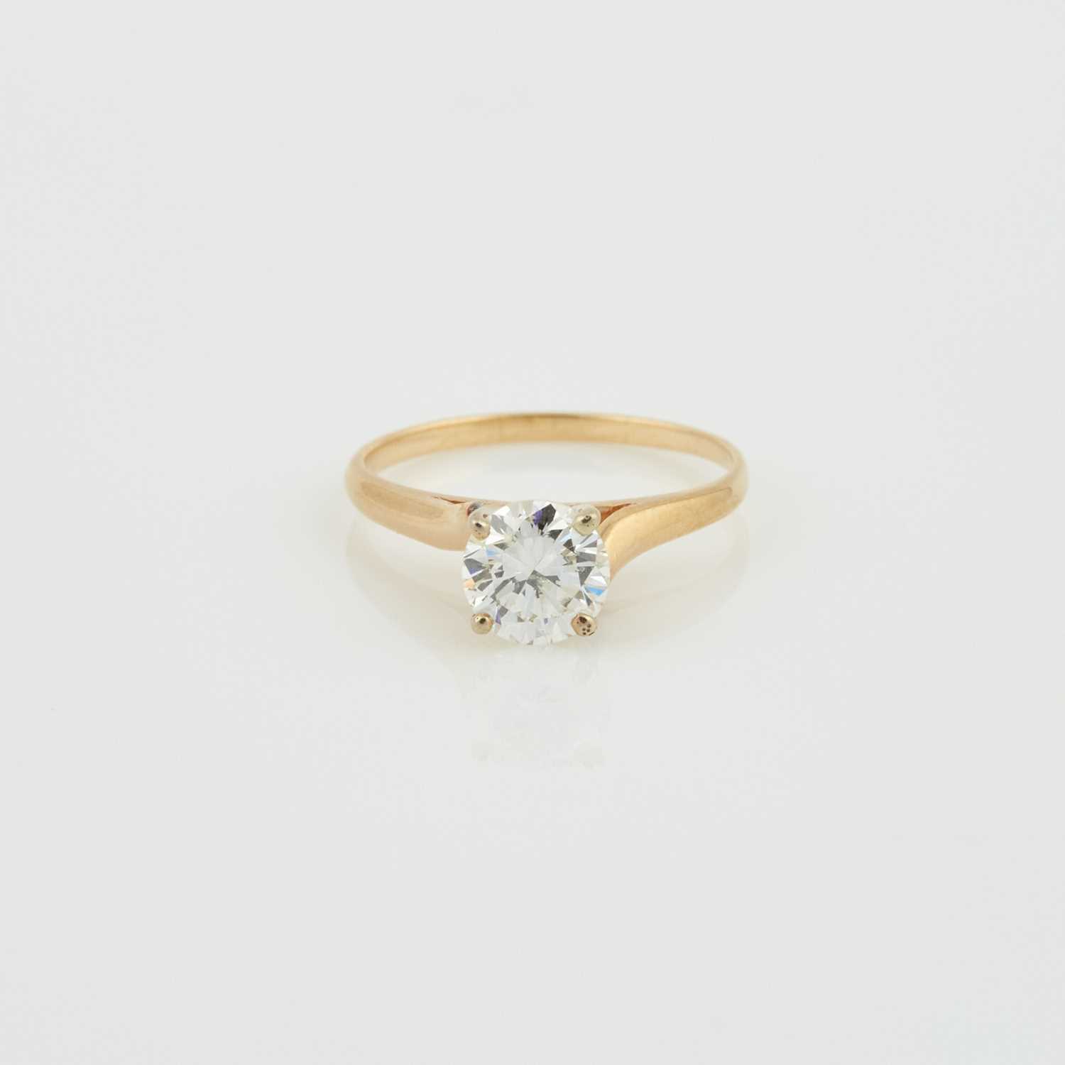 Lot 82 - Diamond Solitaire Ring about 0.90 ct., 14K 1 dwt.