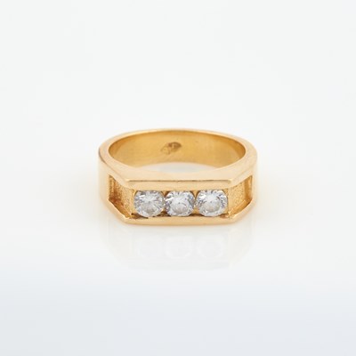Lot 93 - Gold and Stone Ring, 14K 6 dwt. all