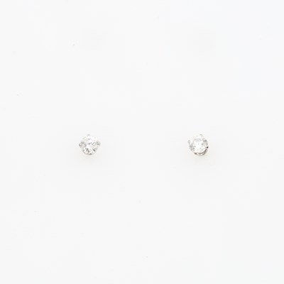 Lot 174 - Two Diamond Earrings about 0.50 ct., 14K