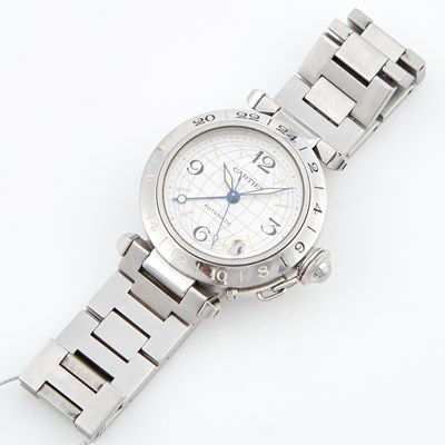 Lot 195 - Ladys Metal Bracelet Watch, 21 Jewels, Pasha de Cartier