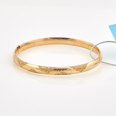 Lot 214 - Gold Rigid Bracelet, 14K 2 dwt.