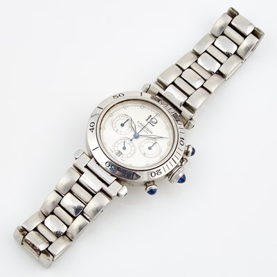 Lot 292 - Mans Metal Bracelet Watch, 37 Jewels, Cartier, Pasha, Automatic, 38mm