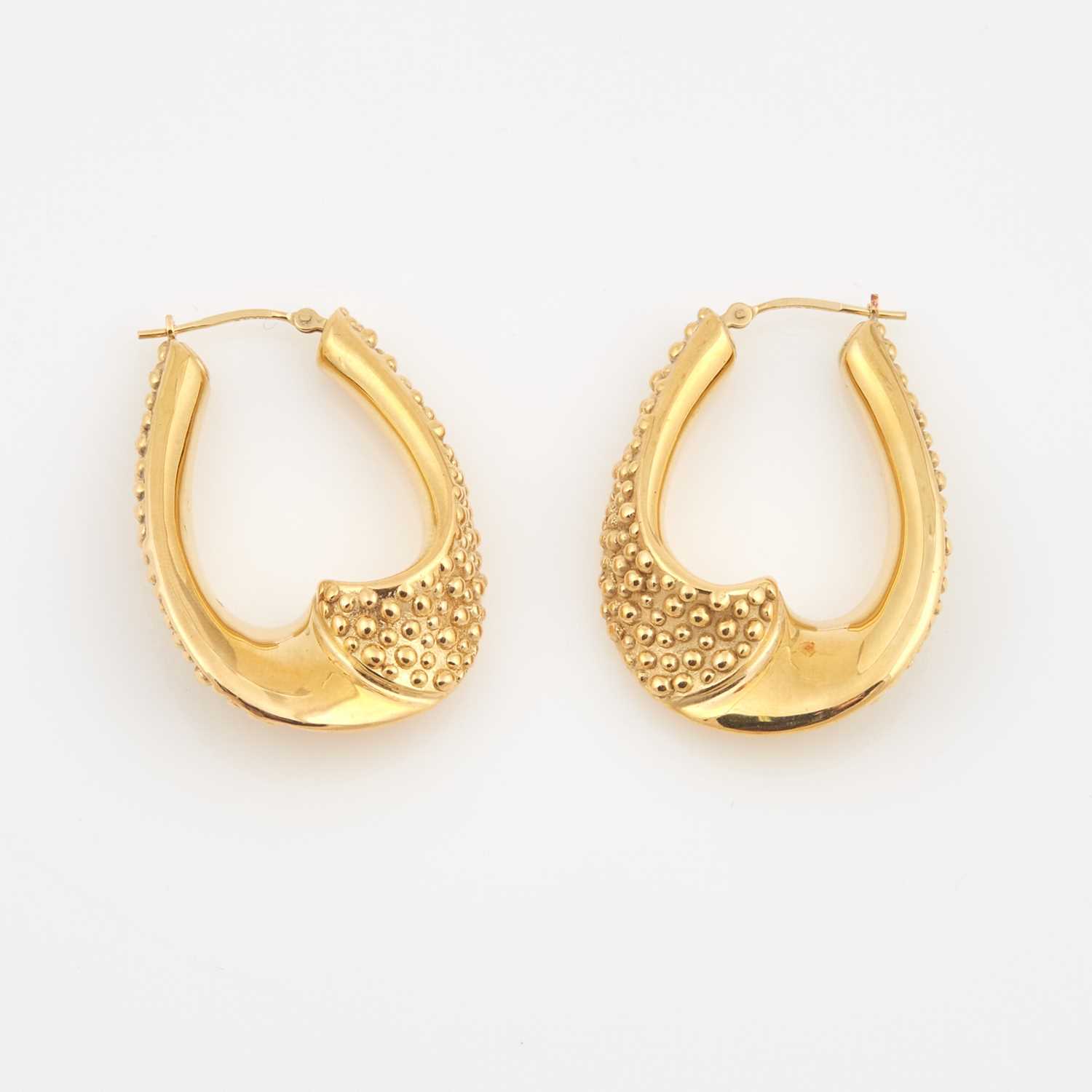 Lot 306 - Two Gold Earrings, 18K 3 dwt.