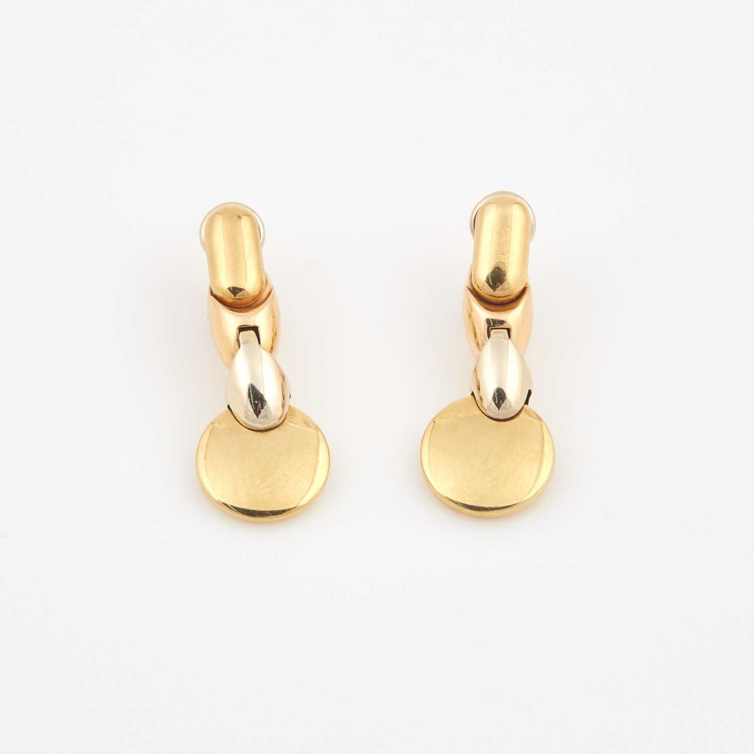 Lot 327 - Two Gold Earrings, 18K 10 dwt.
