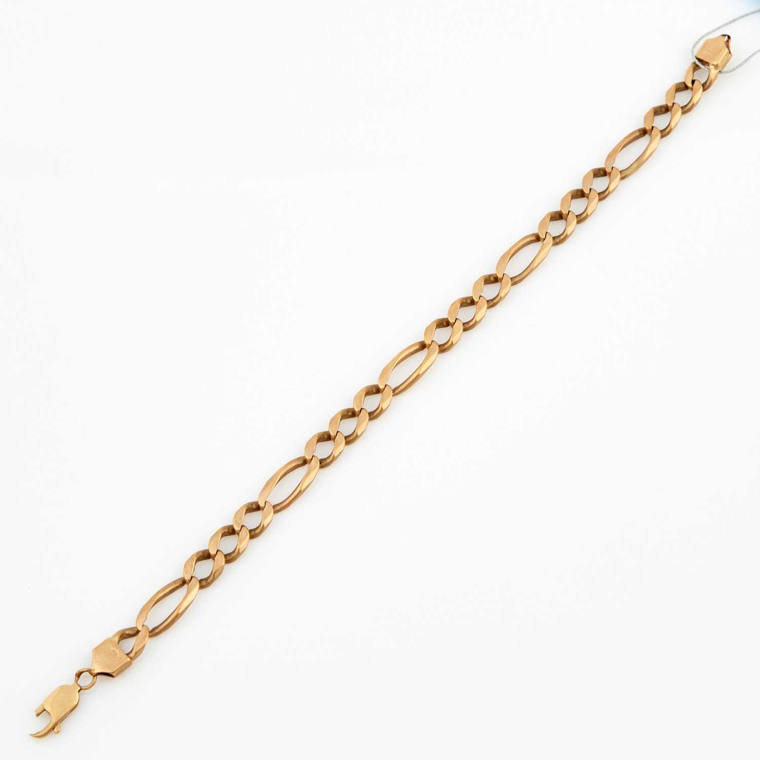 Lot 353 - Gold Flexible Bracelet, 14K 16 dwt., damaged