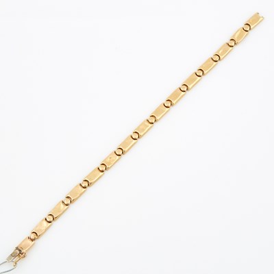 Lot 369 - Gold Flexible Bracelet, 14K 5 dwt., damaged