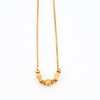 Lot 477 - Gold Necklace, 22K 4 dwt., with 18K clasp
