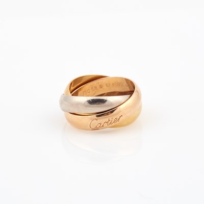 Lot 495 - Gold Trinity Ring, 18K 11 dwt., bears signature Cartier