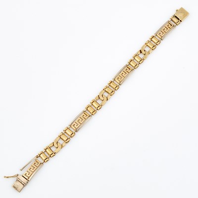 Lot 498 - Gold Flexible Bracelet, 14K 17 dwt., damaged