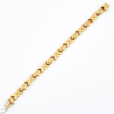 Lot 500 - Gold Flexible Bracelet, 14K 7 dwt., damaged