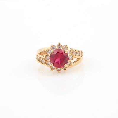 Lot 506 - Gold and Stone Ring, 14K 4 dwt. all