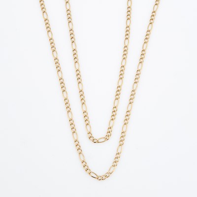Lot 507 - Two Gold Neck Chains, 14K 6 dwt.