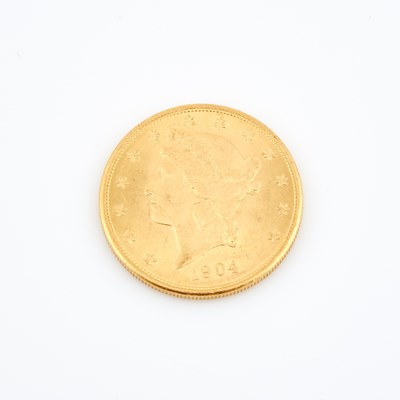 Lot 550 - US Gold Coin: Double Eagle, $20--1904