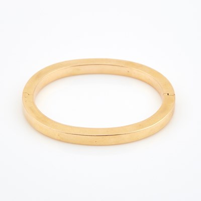Lot 554 - Gold Rigid Bracelet, 18K 18 dwt., damaged