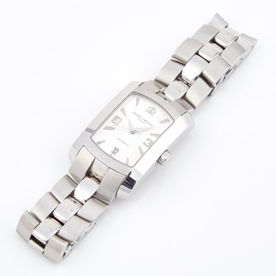 Lot 602 - Mans Bracelet Watch, Baume & Mercier, Swiss, Automatic, Metal with box