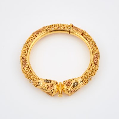 Lot 605 - Gold Rigid Bracelet, 22K 26 dwt.