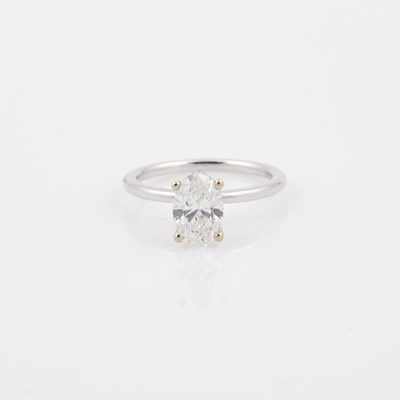 Lot 615 - Lab-Grown Diamond Ring about 1.65 cts., 14K 2 dwt.